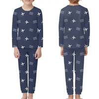 Thumbnail for Kirov Pobedilovo Airport (KVX) Pajamas - Children Pajamas - Navy Blue