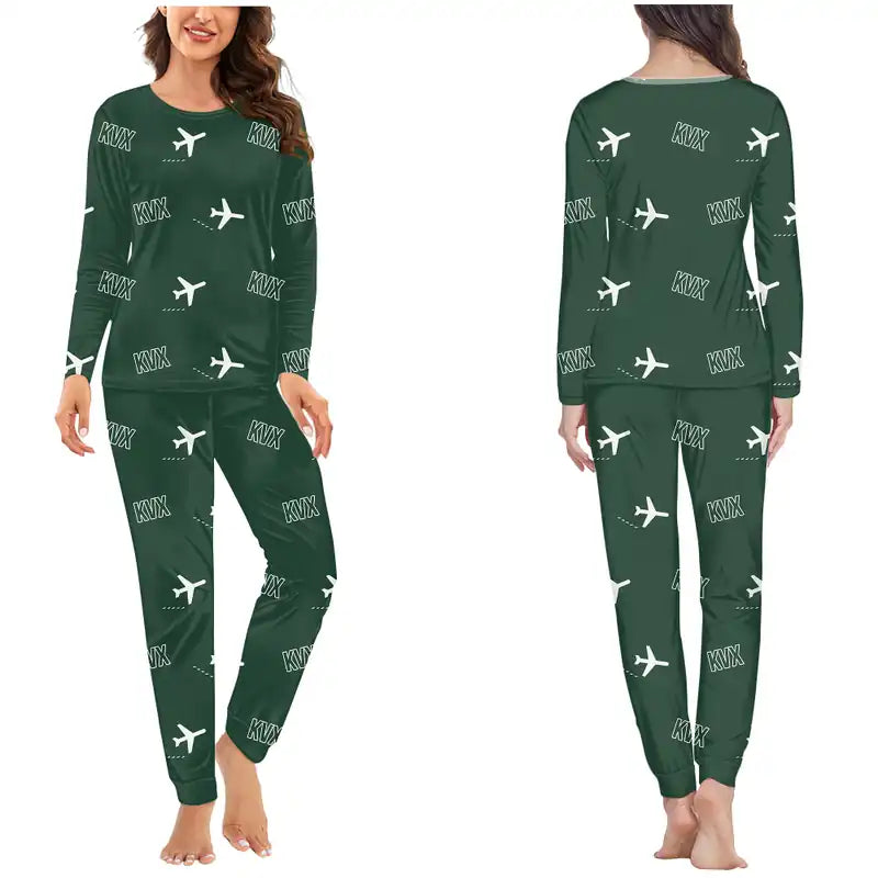 Kirov Pobedilovo Airport (KVX) Pajamas - Women Pajamas - Dark Green