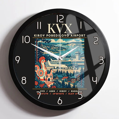 KVX - Poster - Wall Clock Framed - Black
