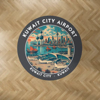 Thumbnail for Kuwait International Airport (KWI) Carpets - Carpet Round - Badge - Dark Gray V2