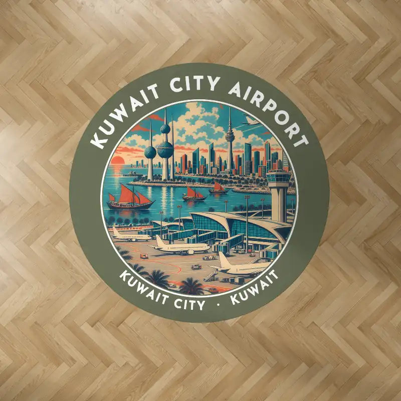 Kuwait International Airport (KWI) Carpets - Carpet Round - Badge - Green Army V2