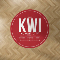 Thumbnail for Kuwait International Airport (KWI) Carpets - Carpet Round - ID Tag - Red V2