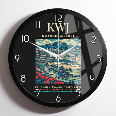 KWJ - Poster - Wall Clock Framed - Black