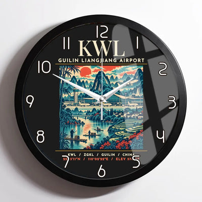 KWL - Poster - Wall Clock Framed - Black
