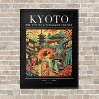 Thumbnail for KYOTO - Poster - Canvas Framed - Black