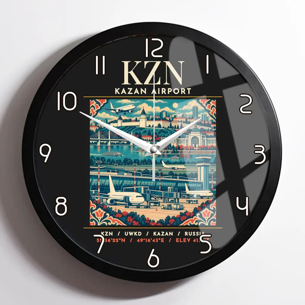 KZN - Poster - Wall Clock Framed - Black