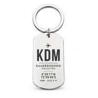 Thumbnail for Kaadedhdhoo Airport KDM - Key Chain - Original Design - Silver