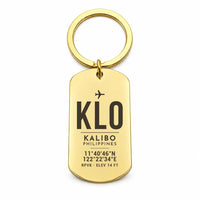 Thumbnail for Kalibo International Airport KLO - Key Chain - Original Design - Gold
