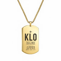 Thumbnail for Kalibo International Airport KLO - Necklace - Original Design - Gold