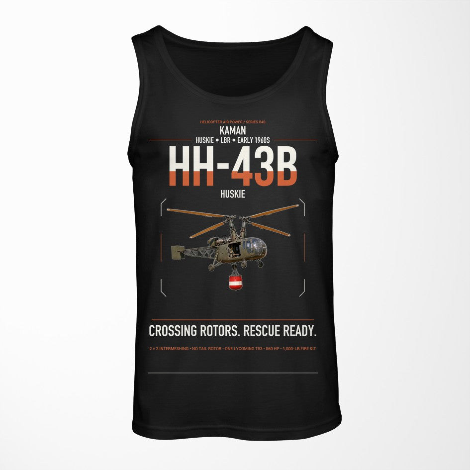 Kaman HH-43B Huskie design on black tank top
