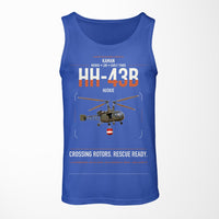 Thumbnail for Kaman HH-43B Huskie design on blue tank top