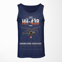 Thumbnail for Kaman HH-43B Huskie design on dark blue tank top