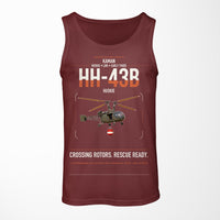Thumbnail for Kaman HH-43B Huskie design on dark red tank top