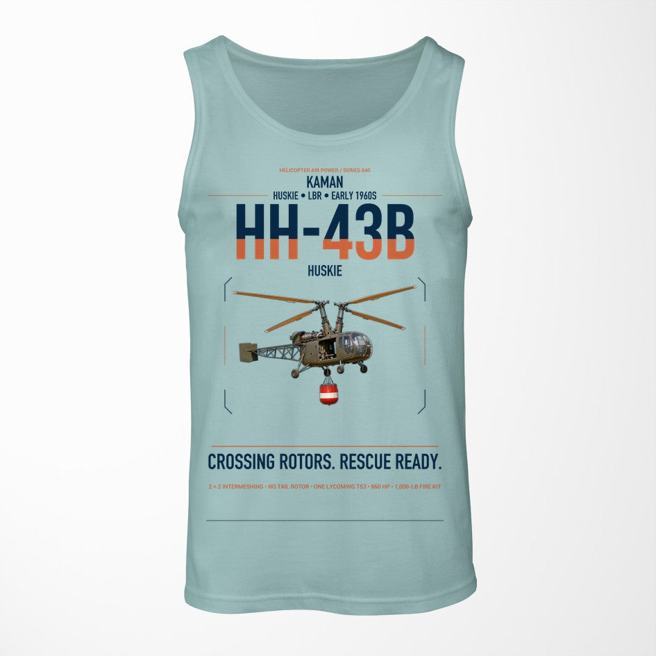 Kaman HH-43B Huskie design on light green tank top