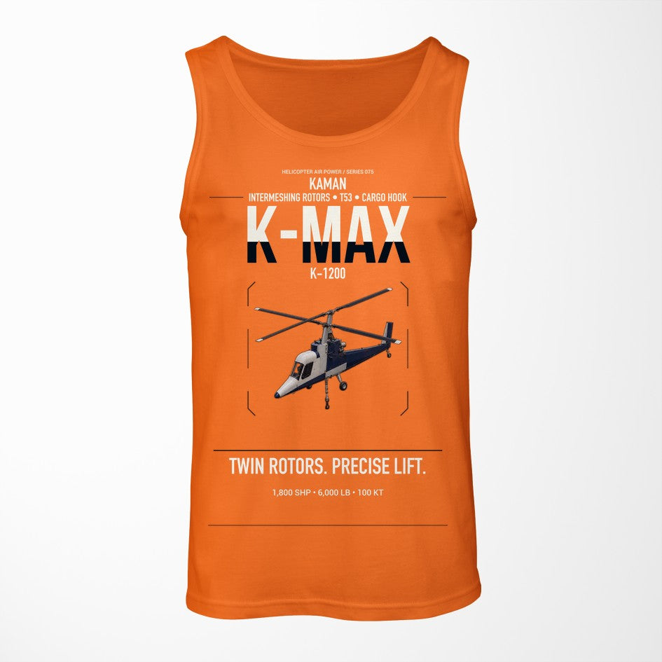 Kaman K-1200 K-MAX design on orange tank top