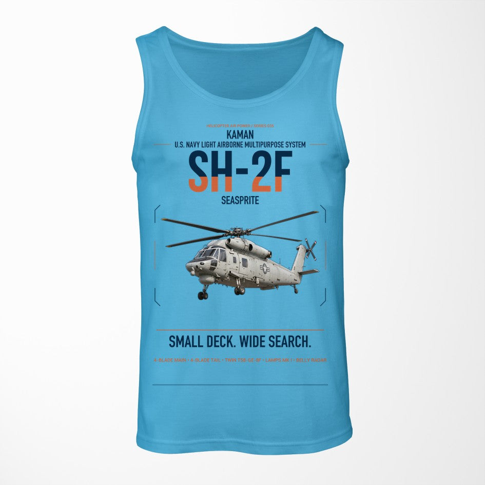 Kaman SH-2F Seasprite design on sky blue tank top