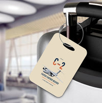 Thumbnail for Kawasaki C-2 design on beige acrylic luggage tags, double-side print