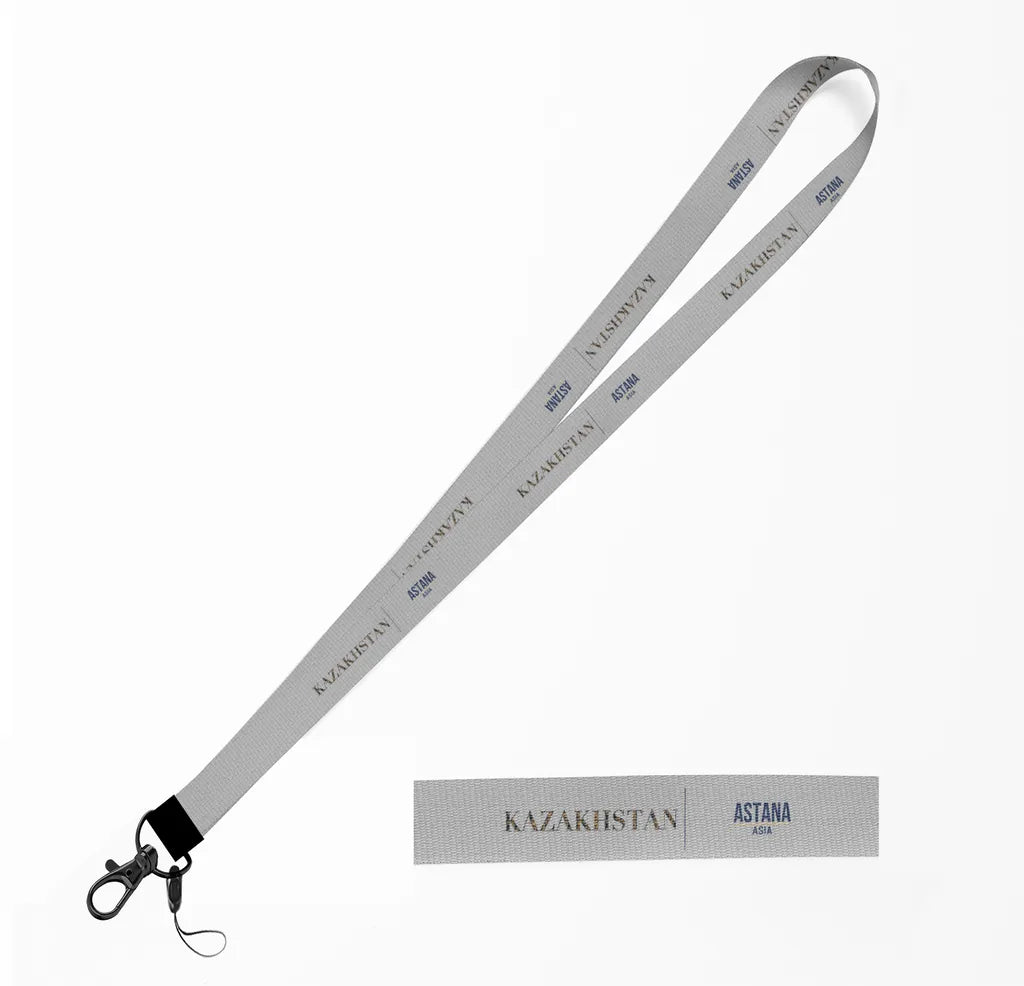 Kazakhstan Country Series lanyard - light gray