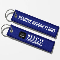 Thumbnail for Keep It Coordinated Aviator Key Chains - Blue - Remove Before Flight