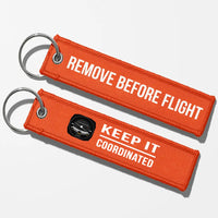 Thumbnail for Keep It Coordinated Aviator Key Chains - Orange - Remove Before Flight