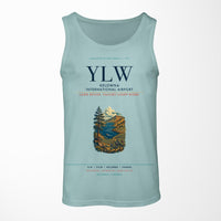Thumbnail for Kelowna International Airport (YLW) design on light green tank top