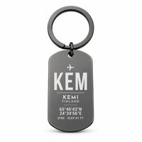 Thumbnail for Kemi-Tornio Airport KEM - Key Chain - Original Design - Black