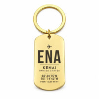 Thumbnail for Kenai Municipal Airport ENA - Key Chain - Original Design - Gold