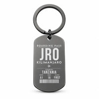 Thumbnail for Kilimanjaro International Airport JRO - Key Chain - Boarding Pass Style - Black