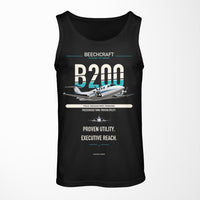 Thumbnail for Beechcraft King Air B200 design on black tank top