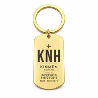 Thumbnail for Kinmen Airport KNH - Key Chain - Original Design - Gold