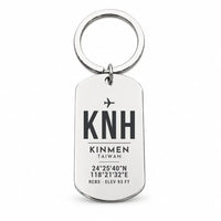 Thumbnail for Kinmen Airport KNH - Key Chain - Original Design - Silver