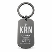 Thumbnail for Kiruna Airport KRN - Key Chain - Original Design - Black
