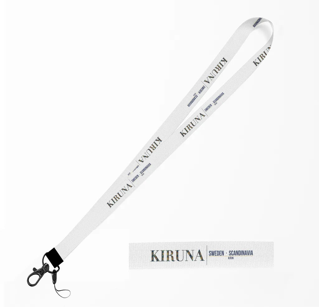 Kiruna City Series lanyard - white