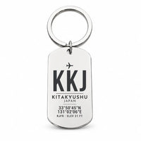 Thumbnail for Kitakyushu Airport KKJ - Key Chain - Original Design - Silver