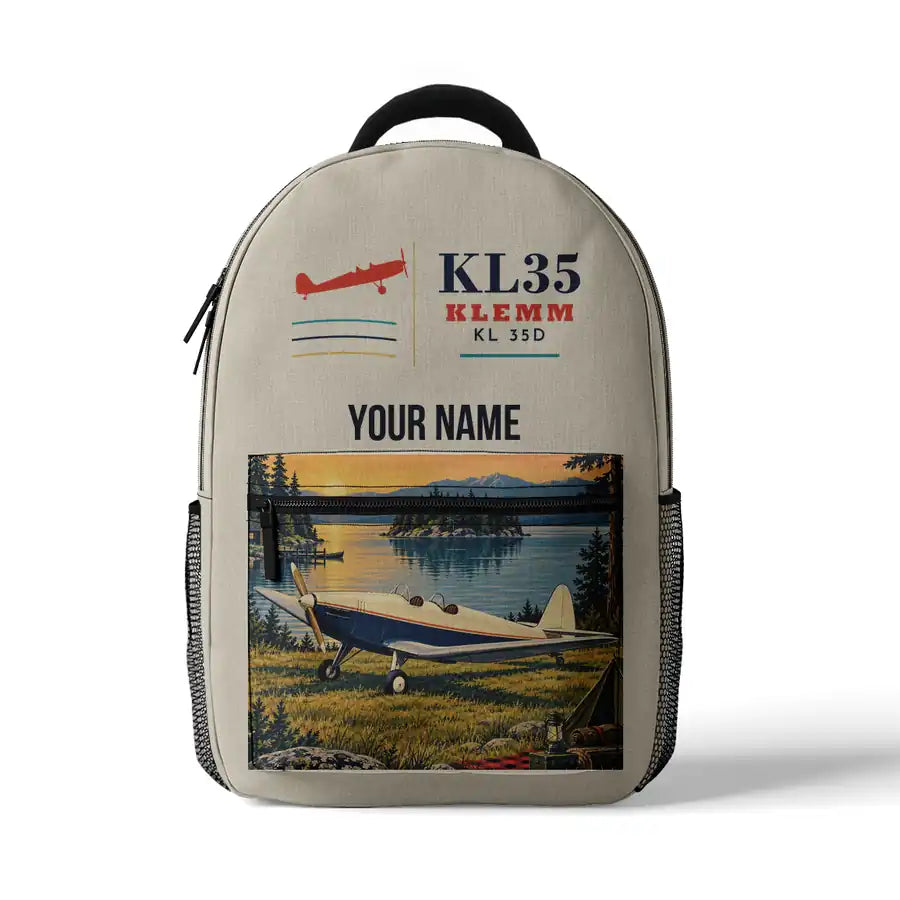 Klemm Kl 35D - 3D Backpack - Beige + Name