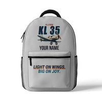 Thumbnail for Klemm Kl 35D - 3D Backpack - Cartoon + Name - White