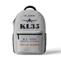 Thumbnail for Klemm Kl 35D - 3D Backpack - Heritage + Name - White