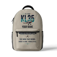 Thumbnail for Klemm Kl 35D - 3D Backpack - Original + Name - Beige