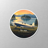 Thumbnail for Klemm Kl 35D - 3D - Circle Sticker - Close-up
