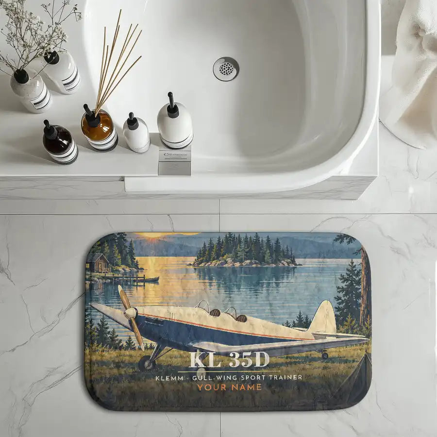Klemm Kl 35D - 3D + Name - Bath Mat