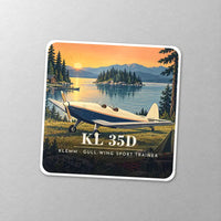 Thumbnail for Klemm Kl 35D - 3D - Square Sticker - Close-up
