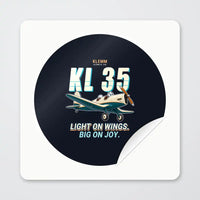 Thumbnail for Klemm Kl 35D - Cartoon - Circle Sticker - Peel