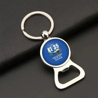 Thumbnail for Klemm Kl 35D - Cartoon + Name - Bottle Opener Key Chain - Blue