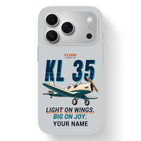Thumbnail for Klemm Kl 35D - Cartoon + Name - MagSafe iPhone 17 Pro - Light Gray