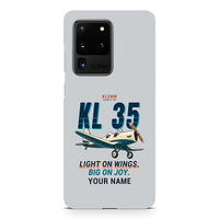 Thumbnail for Klemm Kl 35D - Cartoon + Name - Samsung Case - Light Gray