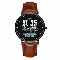 Thumbnail for Klemm Kl 35D - Cartoon - Slim Leather - Black and Brown Leather Strap