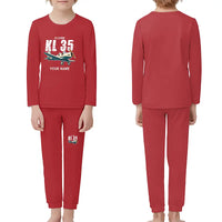 Thumbnail for Klemm Kl 35D - Children Pajamas - Cartoon Chest + Name - Red