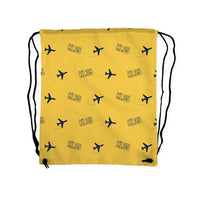 Thumbnail for Klemm Kl 35D - Drawstring Bag - 3D Pattern - Yellow