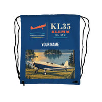 Thumbnail for Klemm Kl 35D - Drawstring Bag - Classic + Name - Blue