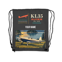 Thumbnail for Klemm Kl 35D - Drawstring Bag - Classic + Name - Gray